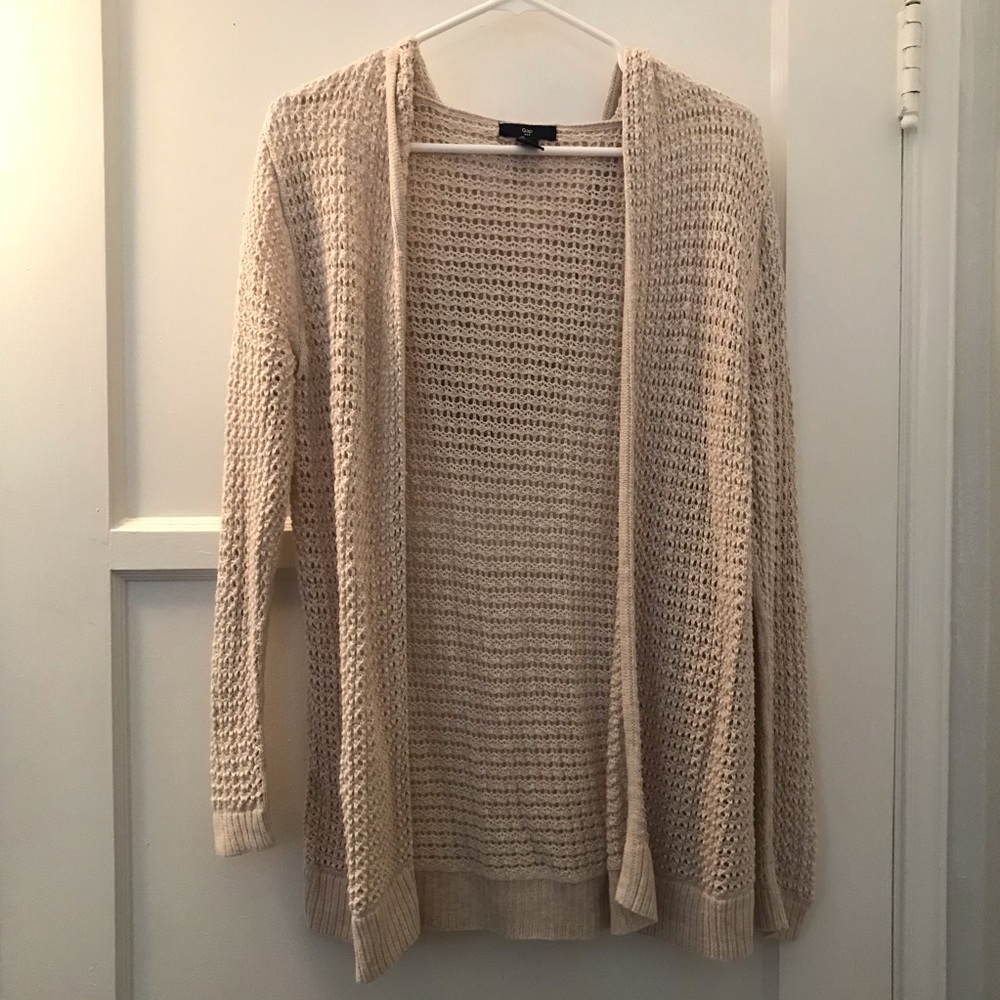 Gap Crochet Knit Hooded Cardigan